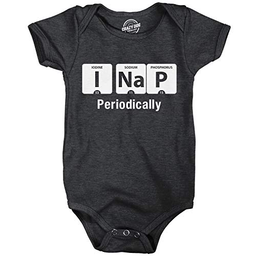 Crazy Dog T-Shirts Creeper I Nap Periodically Baby T Shirt Shower Gift Funny Clothing For Newborn Funny Baby Onesies Funny Science Onesie Novelty Onesie Black 6 months