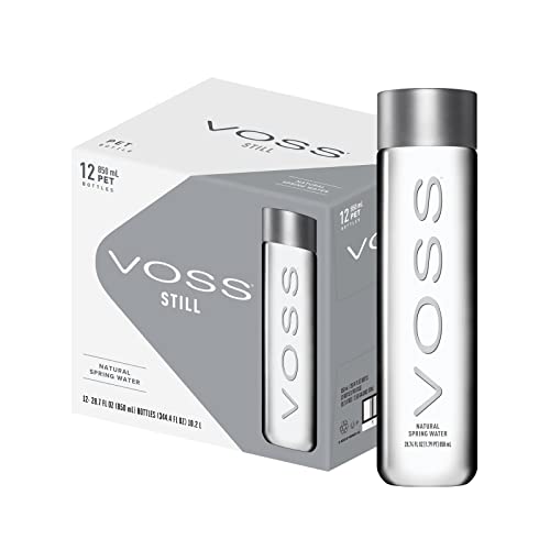 VOSS Premium Still Bottled Natural Water - BPA-Free - High Grade PET - Recyclable Plastic Water Bottles - Pure Drinking Water with Unique & Iconic Bottle Design - 12 Pack