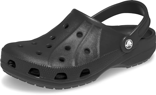 Crocs unisex adult Men's and Women's Ralen | Comfortable Slip on Casual Water Shoes Clog, Black, 12 Women 10 Men US