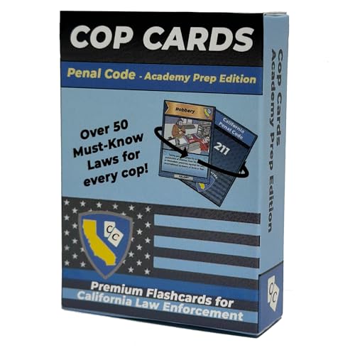Cop Cards: Academy Prep Edition - Premium Flashcards for California Law Enforcement - Learning Aid or Police Gift