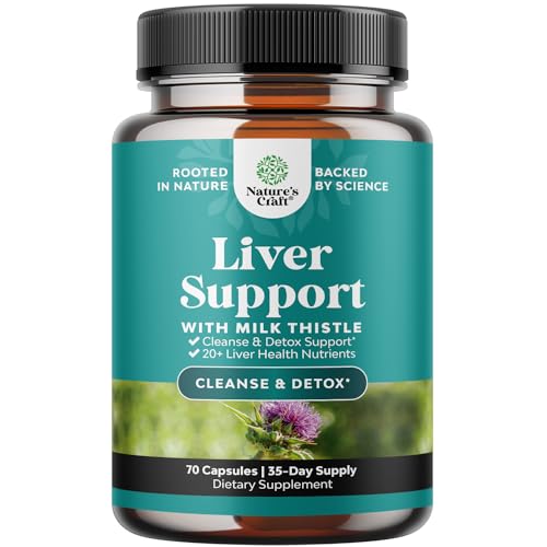 Liver Cleanse and Detox & Repair Formula - Herbal Liver Support Supplement with Milk Thistle Dandelion Root & Artichoke Extract for Liver Health - Silymarin Milk Thistle Liver Detox Capsules