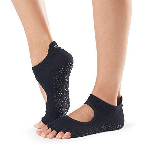 toesox Women's Bellarina Half Toe Grip Socks - Non-Slip Pilates Socks, Yoga Socks with Grips, Barre Socks, Dance Socks