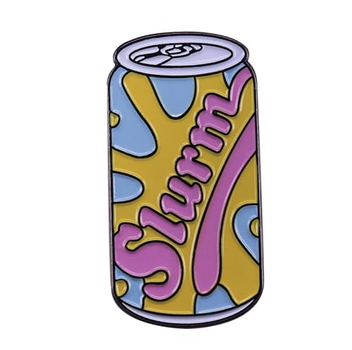 Futurama Slurm Soft Drink Can Slurms McKenzie Highly Addictive Animated Comedy TV Show 1.2' Enamel Pin Badge