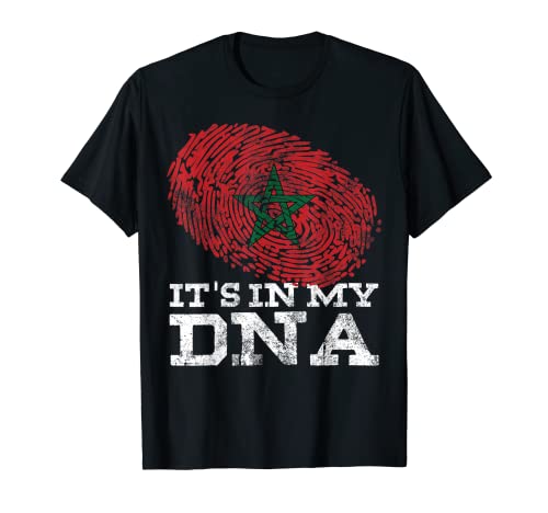 It's In My DNA Moroccan Gift Cool Moorish Proud Morocco Flag T-Shirt