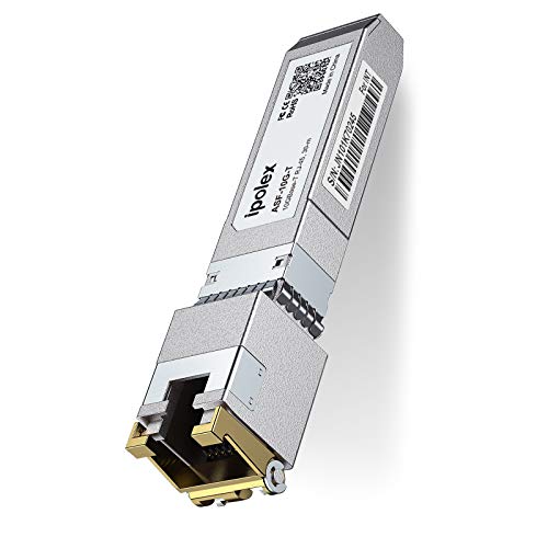 1.25/2.5/5/10G SFP+ to RJ45 Transceiver, 10GBase-T Copper SFP+ Module, 10Gb Ethernet Adapter for Cisco SFP-10G-T-S, Ubiquiti UniFi UACC-CM-RJ45-MG, Mikrotik, Netgear, TP-Link,Synology and More