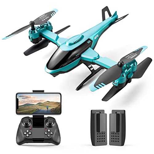 4DRC V10 Foldable Drone with Camera for Adults,1080P FPV WIFI Live Video,RC Helicopte Quadcopter for Beginners Kids,3D Flips, Gestures Selfie, Altitude Hold, Waypoint Fly,2 Batteries