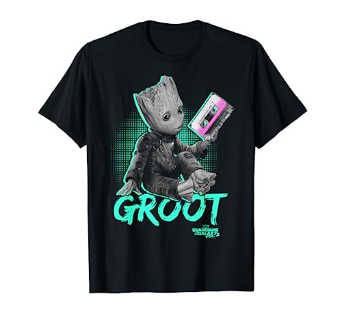 Marvel Guardians Of The Galaxy Vol 2 Baby Groot Neon Tape T-Shirt