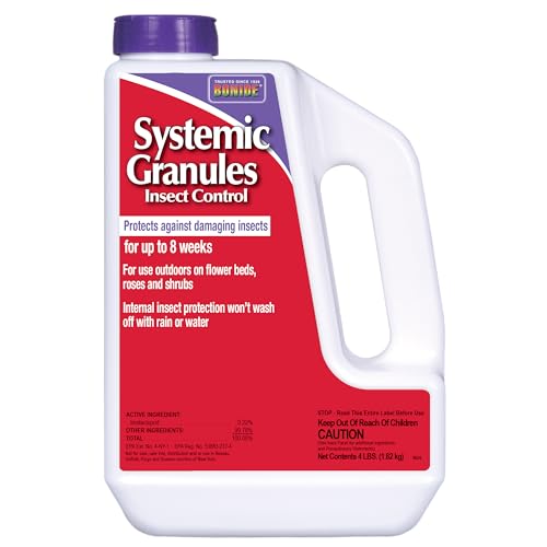 Bonide Insect Control Systemic Granules, 4 lbs. Ready-to-Use Water Resistant Long Lasting Protection Outdoor Use