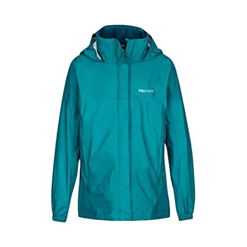 MARMOT Girls’ PreCip Jacket | Lightweight, Waterproof, Deep Lake, Large