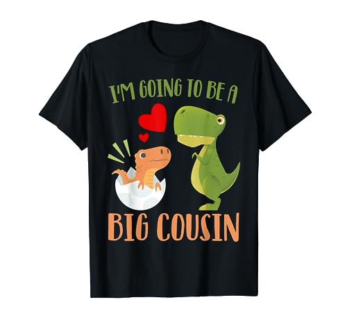 Big Cousin Dinosaur I'm Going To Be Cousin Baby Reveal 2024 T-Shirt