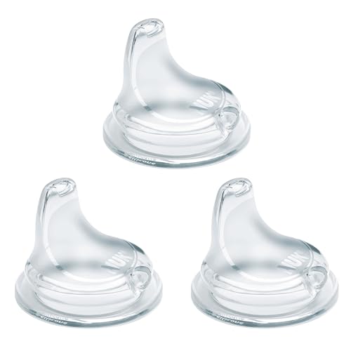 NUK Replacement Silicone Spout for NUK Active and Learner Cups, Clear, Pack of 3