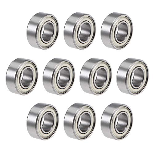 uxcell R188ZZ Deep Groove Ball Bearings Z2 1/4 Inch x 1/2 Inch x 3/16 Inch Double Shielded Chrome Steel Skateboard Bearings Sealed Industrial Bearings10pcs