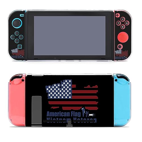 American Flag Vietnam Veteran Protective Case Cute Design Hard Cases Cover Game Shell for Switch