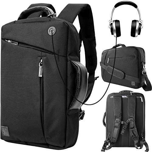 3 In 1 Hybrid Laptop Backpack Shoulder Bag 17.3 17 Inch Computer Bag for Dell Inspiron 17, Precision 7730, HP Envy 17, Omen 17, ThinkPad P71 P71 P72