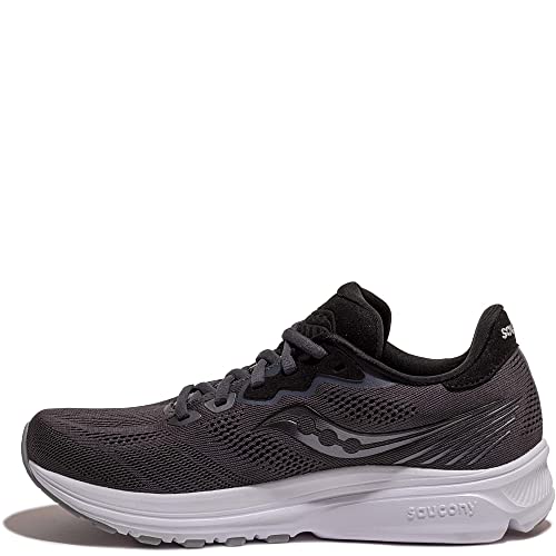 Saucony Women's Ride 14 Running Shoe, CHARCOAL/BLACK, 9.5 Medium