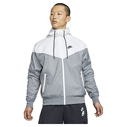Nike Sportswear Windrunner Men's Hooded Jacket (XX-Large, Smoke Grey/White/Black)