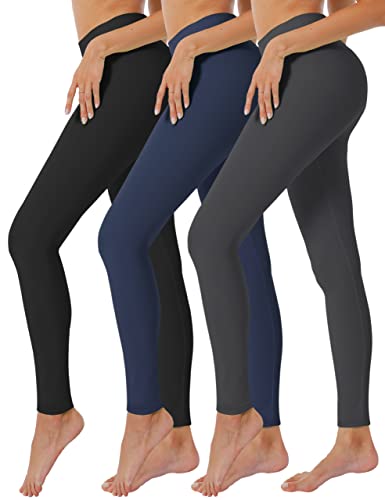 Natural Feelings High Waisted Leggings for Women Pack Slim Yoga Workout Pants for Running