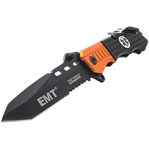 TAC Force 8.5' EMT Rescue Spring Assisted Tactical Pocket Knife Blade Open
