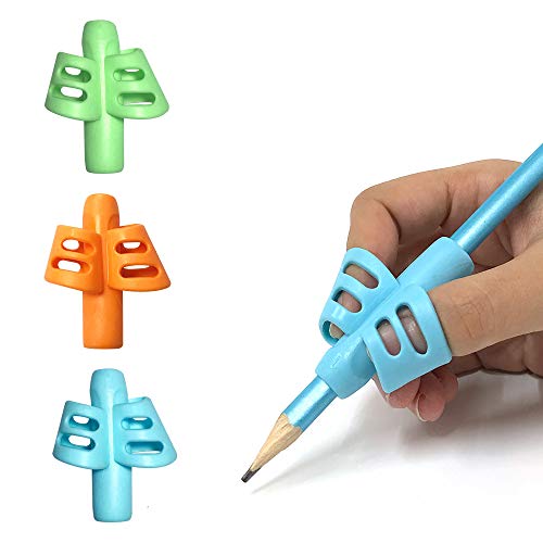 KOABBIT Pencil gripper kids/toddler handwriting aid tools for beginners,Pencil Holder for preschooler 2-4 Years learning to Write for Children's Training Pen Holding Posture Correction Tools(3 PACK)