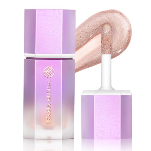 YOUNG VISION Soft Natural Glow Liquid Highlighter, Glow Liquid Illuminator Makeup,Weightless, Long-Wearing, Smudge Proof, Natural-Looking, Dewy Finish,