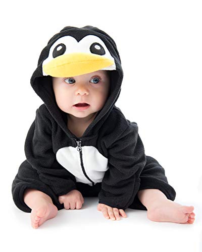 Fleece Baby Bunting Bodysuit – Infant One Piece Kids Hooded Romper Outerwear Toddler Jacket