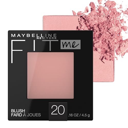 Maybelline Fit Me Powder Blush, Lightweight, Smooth, Blendable, Long-lasting All-Day Face Enhancing Makeup Color, Mauve, 1 Count