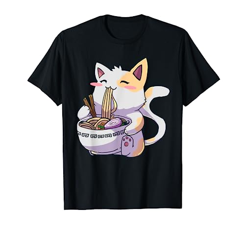 Ramen Cat Kawaii Anime Japanese Kawaii Neko T-Shirt