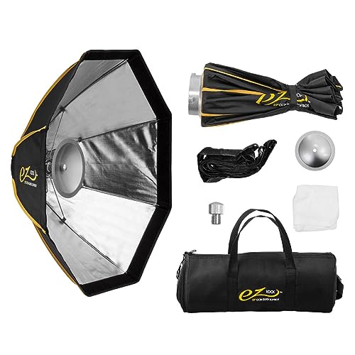 Glow EZ Lock 25' Octa Small Quick Softbox, 8-Sided Parabolic Softbox Opens Up and Closes Down Easily, This Bowens Mount Softbox is a Perfect Speedlight Soft Box