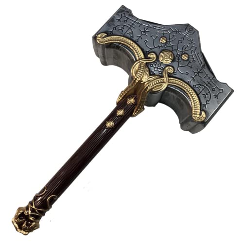 FAOLONE Halloween Prop Cosplay Hammer,God War Hammers Leviathan Kratos Axes Role Play Birthday Gifts