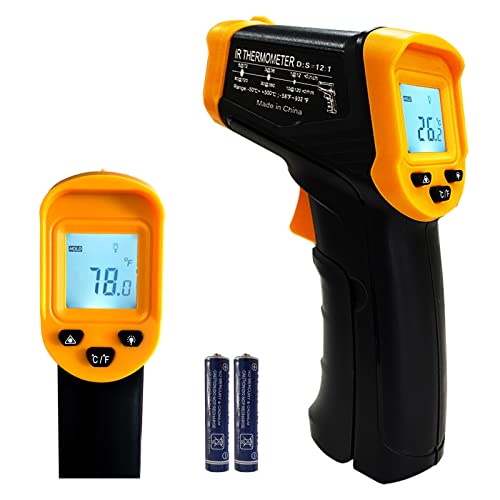 Digital Infrared Thermometer Gun for Cooking,BBQ,Pizza Oven,Ir Thermometer with Backlight,-58℉~932℉(-50℃~500℃) Handheld Non Contact Heat Laser Temperature Gun (Not for Human)
