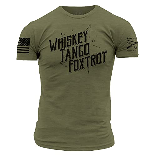 Grunt Style Whiskey Tango Foxtrot II Men's T-Shirt (Military Green, XLarge)