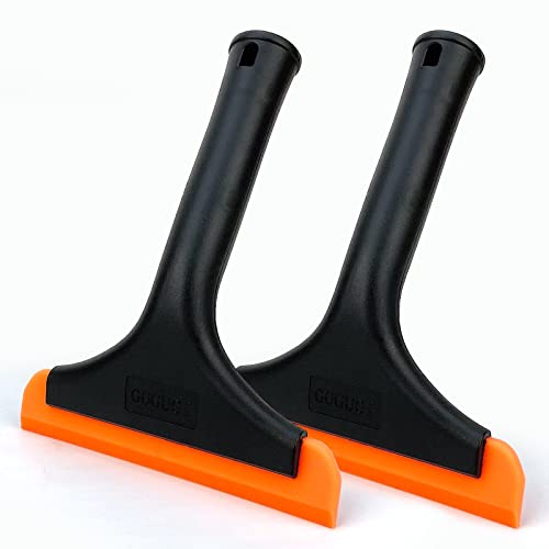 Super Flexible Silicone Squeegee, Auto Water Blade, Water Wiper, Shower Squeegee, 5.9'' Blade and 7.5'' Long Handle, for Car Windshield, Window, Mirror, Glass Door