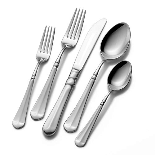 Mikasa French Countryside 65-Piece 18/10 Stainless Steel Flatware Serving Utensil Set, Service for 12