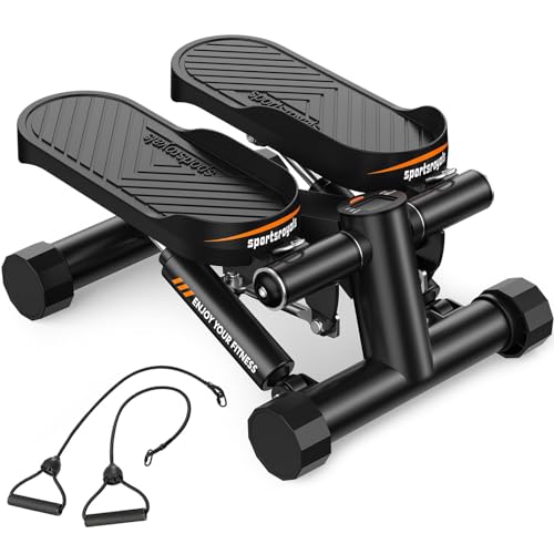 Sportsroyals Stair Stepper for Exercise, Mini Stepper Stepper with Resistance Bands and 330lbs Weight Capacity,Up and Down