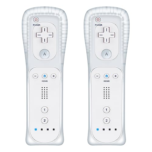 Lyyes Wii Controller 2 Pack, Wii Remote Controllers with Silicon Case and Strap for Wii and Wii U