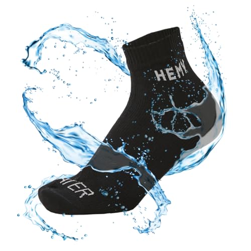 Unisex High Performance Waterproof All Weather Outdoor Sports Ankle Socks, Medium - Black