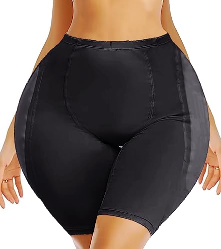 Sliot Hip Pads for Women Hip Dip Pads Fake Butt Padded Underwear Hip Enhancer Shapewear Crossdressers Butt Lifter Pad Panties (Black, X-Large)