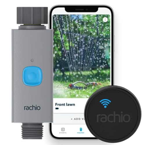 Rachio Smart Hose Timer with WiFi Hub for Outdoor Watering | Easy Faucet Install, Automate Water & Sprinkler Schedules for Lawn, Garden, & Yard Care.