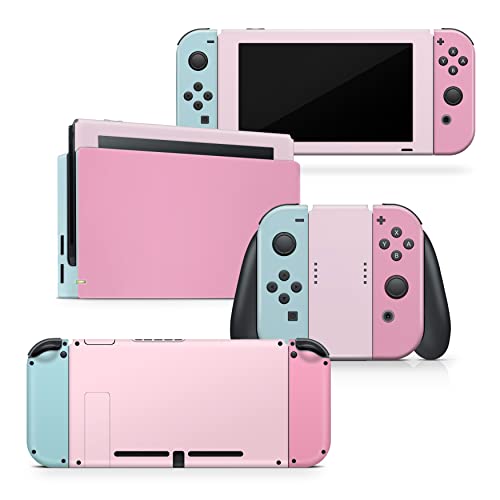 TACKY DESIGN Pastel Pink Classic Skin Compatible with Nintendo Switch Skin Decal, Compatible with Nintendo Switch Stickers Vinyl 3m Colorwave, Color Blocking Full Cover