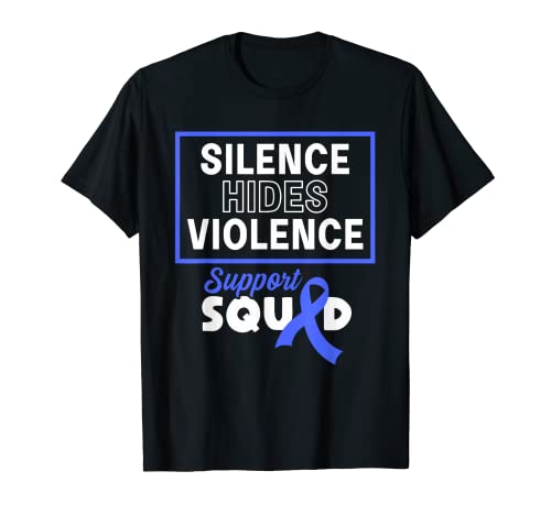 Silence Hides Violence Child Abuse Prevention Support Squad T-Shirt
