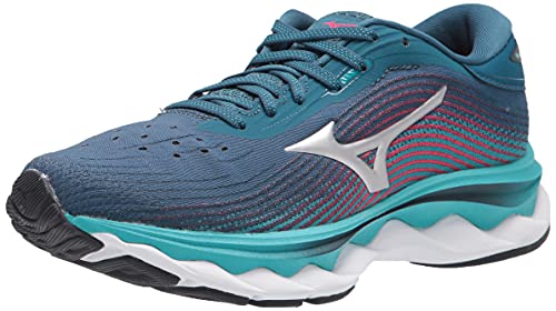 Mizuno Women's Wave Sky 5 Running Shoe, Legion Blue-Silver, 7.5