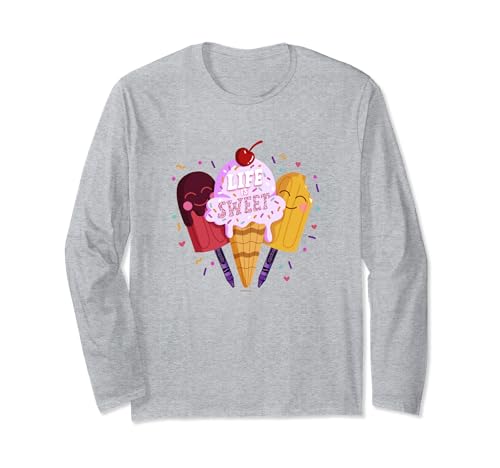 Crayola Life Is Sweet Ice Cream & Popsicles With Sprinkles Long Sleeve T-Shirt