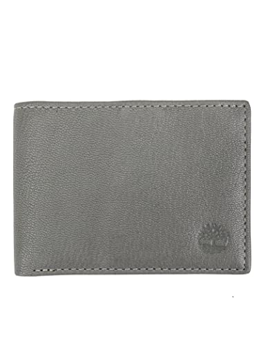 Timberland mens Genuine Leather Rfid Blocking Passcase Security Wallet Billfold, Charcoal, One Size US