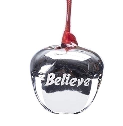 Believe Polar Express Bell Ornament by Roman Inc., Silver, Size: 1.5'
