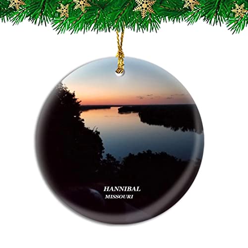 Weekino Hannibal Missouri USA Christmas Ornament Travel Souvenir Personalized Christmas Tree Pendant Hanging Decoration