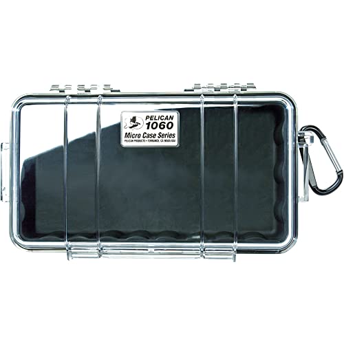 Pelican 1060 Micro Case - for iPhone, GoPro, Camera, and More (Black/Clear)