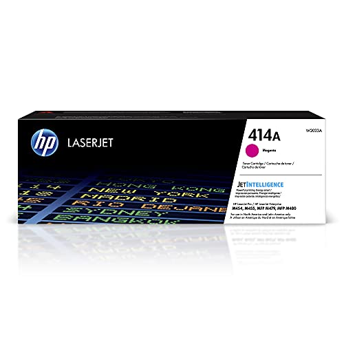 HP 414A Magenta Toner Cartridge | Works with HP Color LaserJet Enterprise M455dn, MFP M480f; HP Color LaserJet Pro M454 Series, HP Color LaserJet Pro MFP M479 Series | W2023A
