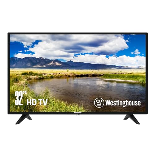 Westinghouse 32 Inch TV, 720p HD LED Small Flat Screen TV with HDMI, USB, VGA, & V-Chip Parental Controls, Non-Smart TV or Monitor for Home, Kitchen, RV Camper, or Office (2022 Model)