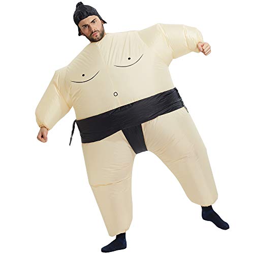 TOLOCO Inflatable Costume for Men, Sumo Wrestler Costume, Blow up Costumes for Adults