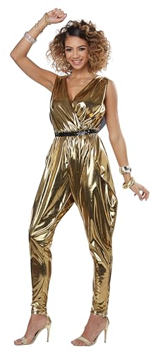 California Costumes Women's 70’S Glitz N Glamour - Adult Costume Adult Costume, -Gold, X-Large